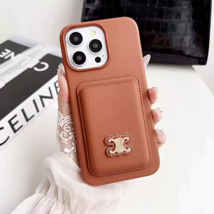 celine 上質 レザー製 iPhone16 plusカバー